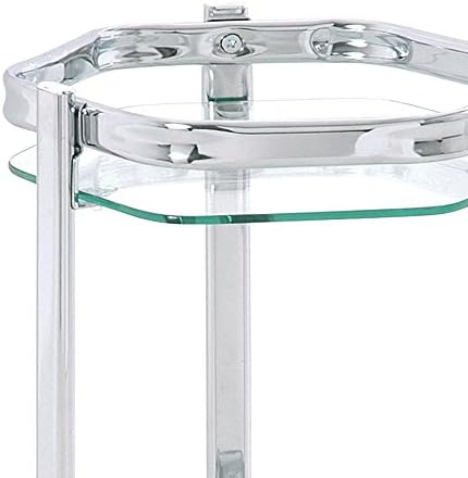 HAKU Möbel Blumensäule, Glas, chrom, Ø 28 x H 45 cm 45 x 28 cm, 45 x 28 cm