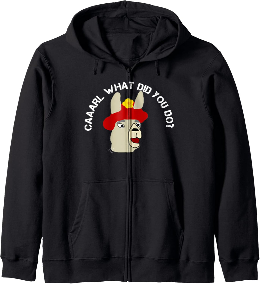 Lamas mit Hüten Karl was hast du getan ? lustiges Lama Kapuzenjacke