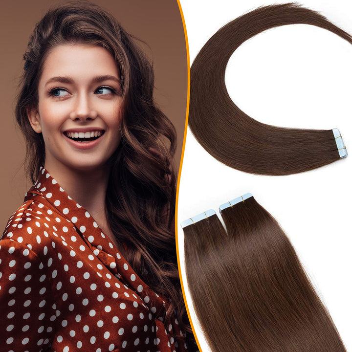 SEGO Tape Extensions Echthaar Klebeband 20 Stück Haarverlängerung 3G/pcs 100% Remy Human Haar Haarte