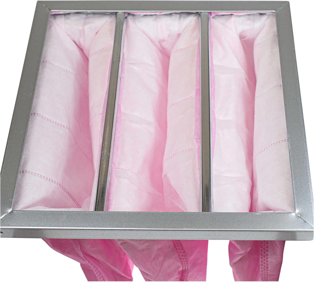 vhbw Taschenfilter für Diverse Klima- und Lüftungsanlagen - Filter F7, 28,7 x 28,7 x 36 cm, Rosa