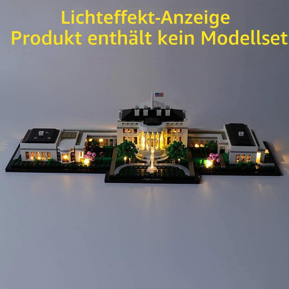 GEAMENT LED-Licht-Set für das Weisse Haus (White House) – kompatibel mit Lego Architecture Collectio