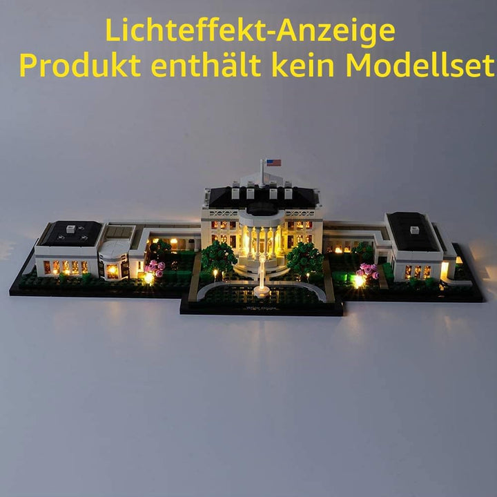 GEAMENT LED-Licht-Set für das Weisse Haus (White House) – kompatibel mit Lego Architecture Collectio
