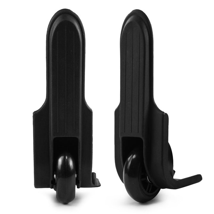 GUGULUZA Ersatzräder für Weichschalen Hartschalen-Koffer Gepäck und Reisekoffer,Paare, Schwarz D011