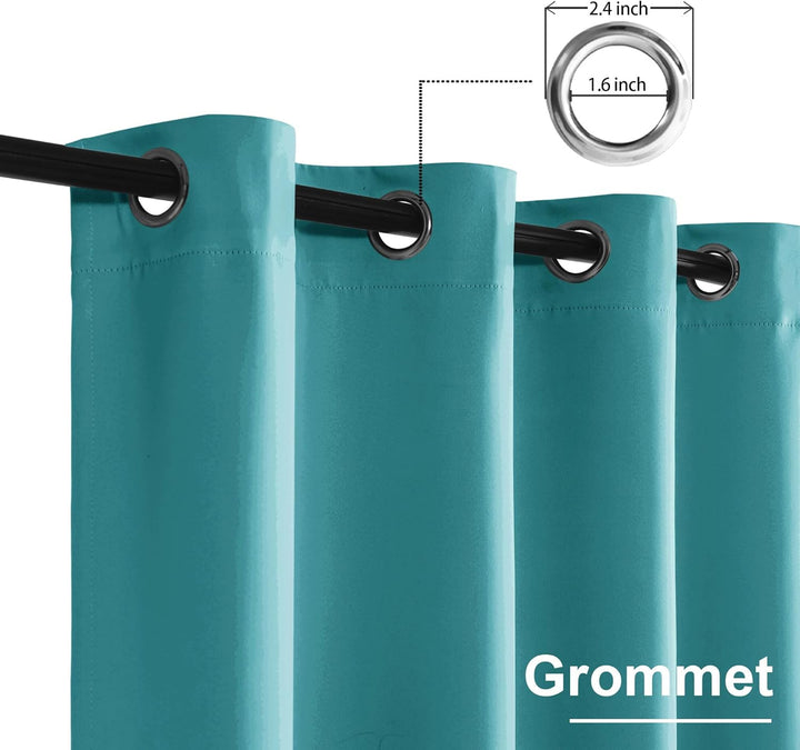 XWZO Blickdichte Vorhänge Verdunklungsvorhänge mit Ösen 2 Stücke Gardienen mit Raffhalter Lichtundur
