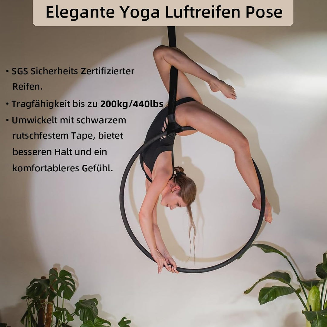 PRIORMAN Lyra Hoop Aerial Hoop Set mit Aufhängung Hardware Single Edelstahl Hoop Circus Hoop Great f