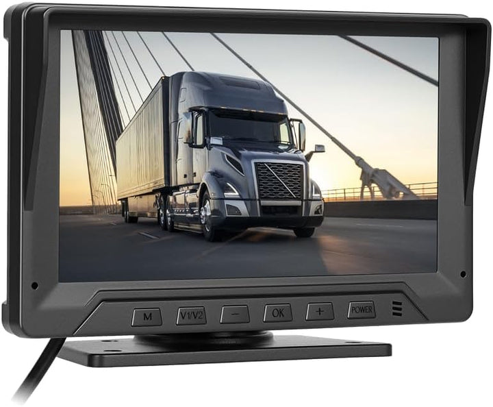 CAMECHO Radar Rückfahrkamera mit 7 Zoll Monitor 12V, IP68 wasserdichte Nachtsicht Weitwinkel Auto Ka