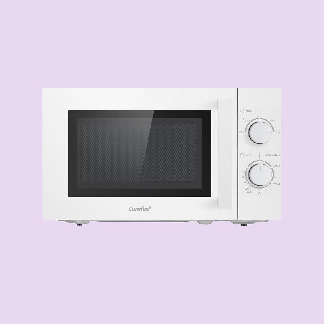 Comfee CMSN 20 wh Mikrowelle / Solo-Mikrowelle mit 5 Leistungsstufen/ Innenbeleuchtung/ easy Defrost