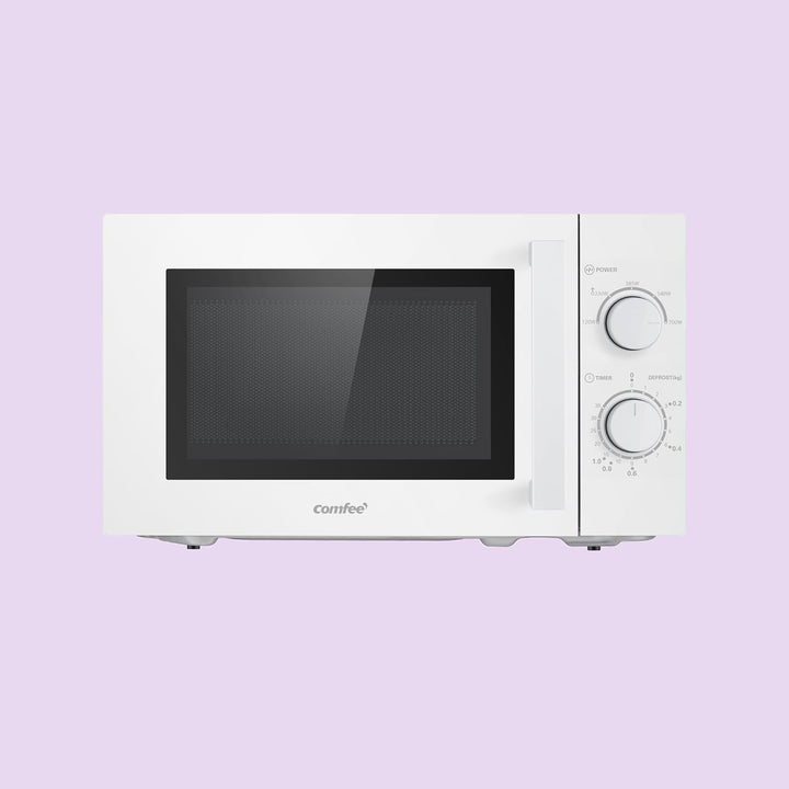 Comfee CMSN 20 wh Mikrowelle / Solo-Mikrowelle mit 5 Leistungsstufen/ Innenbeleuchtung/ easy Defrost
