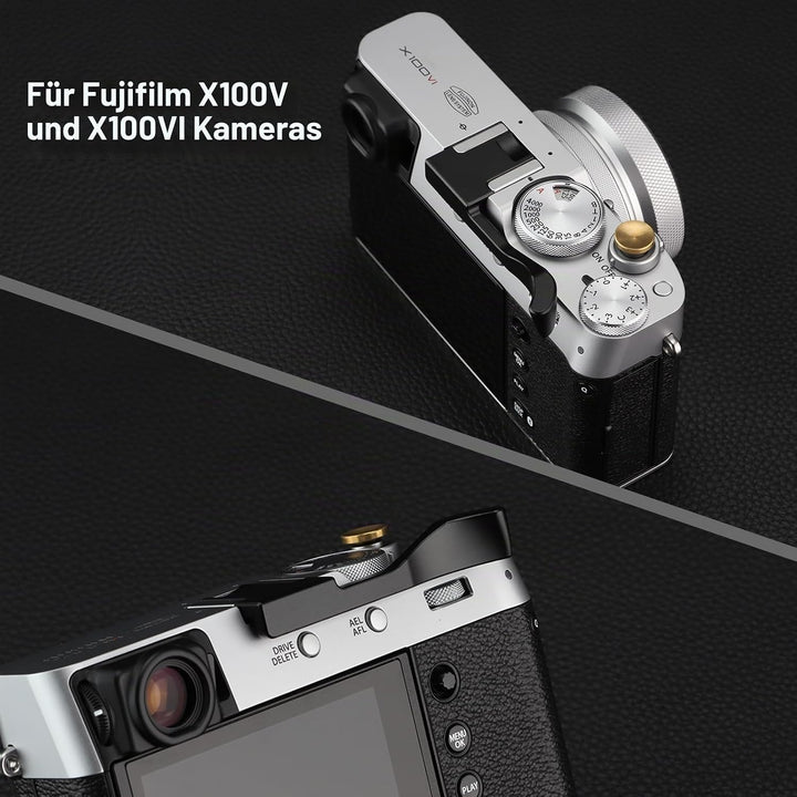 Daumen-Up-Griff aus Metall für Fujifilm X100VI Fujinon X100V Kamera-Zubehör Haoge THB-XVB, schwarzer