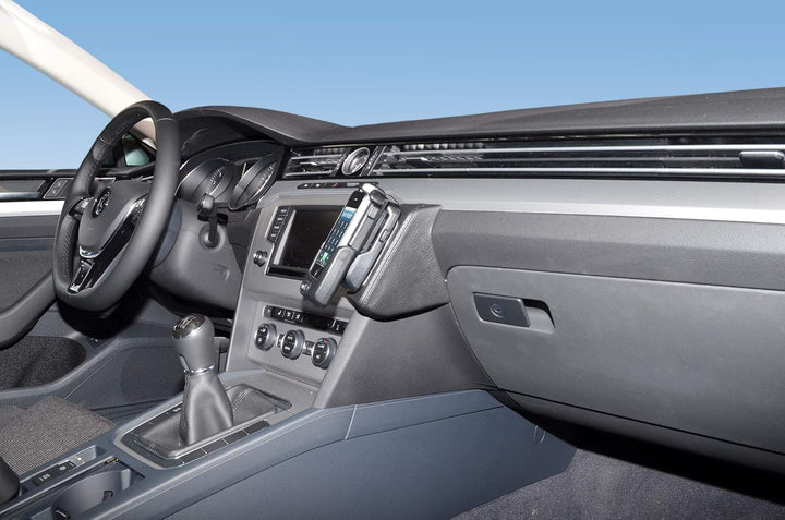 KUDA 1660 Halterung Echtleder schwarz für VW Passat (B8 (3G)) ab 2014 / VW Arteon ab 2017, 1660