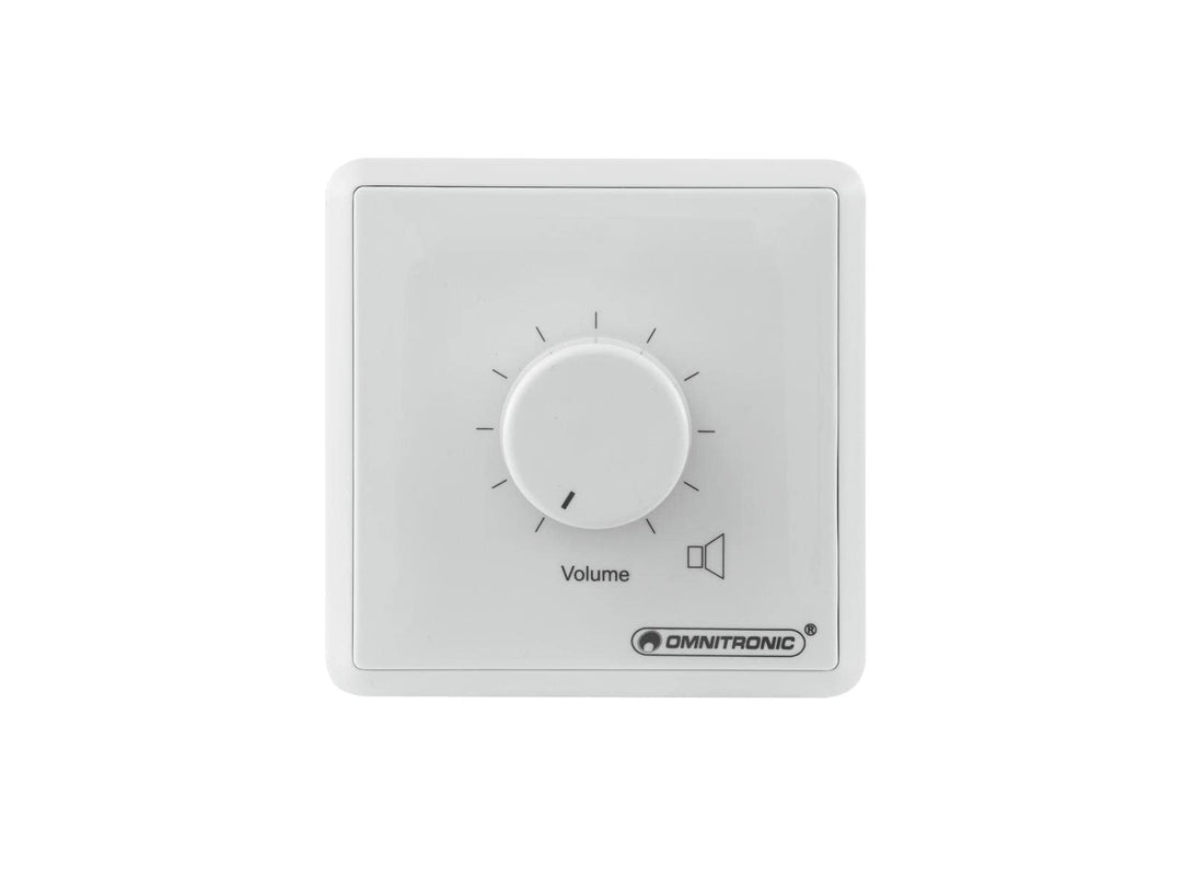 OMNITRONIC ELA LS-Regler, 45 W Mono weiss | Einbau-Lautstärkesteller mit 24-V-Pflichtempfangsrelais
