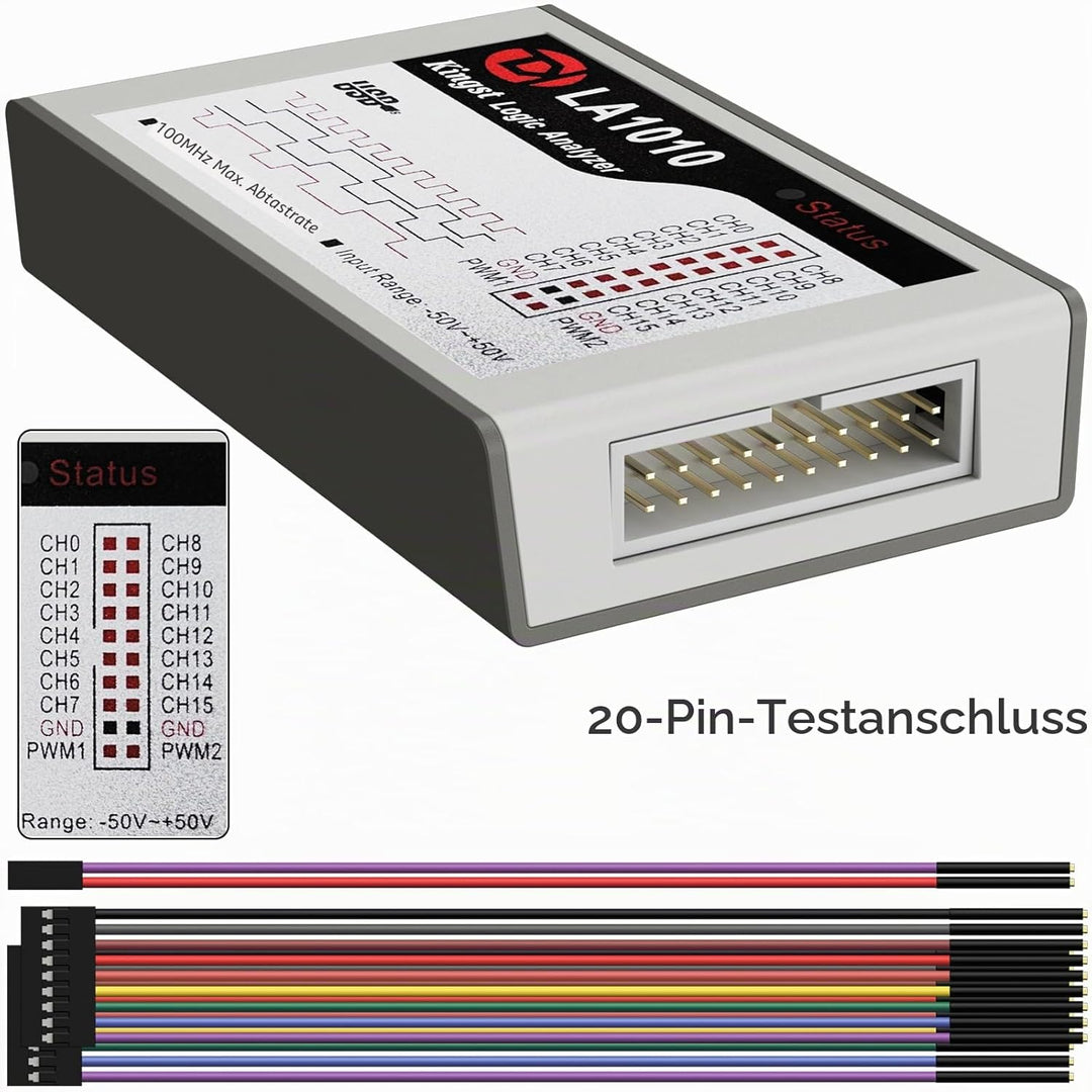 InnoMaker LA1010 USB Logic Analyzer 16 Input Channels 100MHz with The PC Software Handheld Instrumen