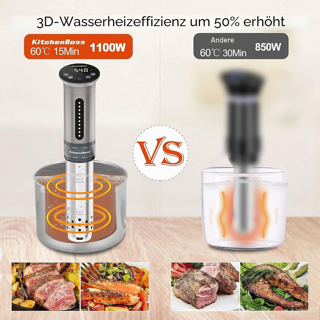 KitchenBoss Vakuum Geräte Set Cooker G310 Silber G310/Argent