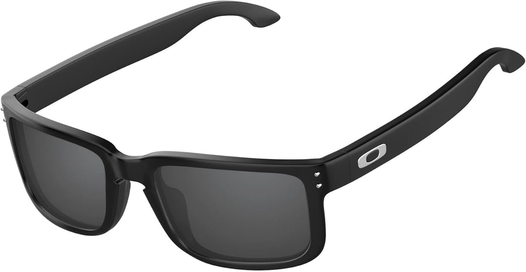 PapaViva Ersatzlinsen für for Oakley Holbrook OO9102 Pro+ Black Grey Polarisiert, Einfarbig Schwarz