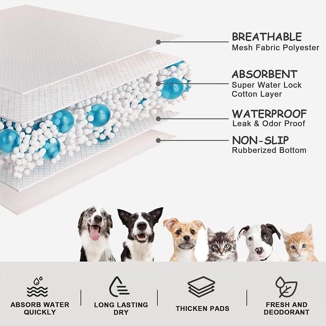 Wiederverwendbare Trainingsunterlagen für Hunde, Waschbare PIPI Pads Absorbierende Inkontinenz PIPI