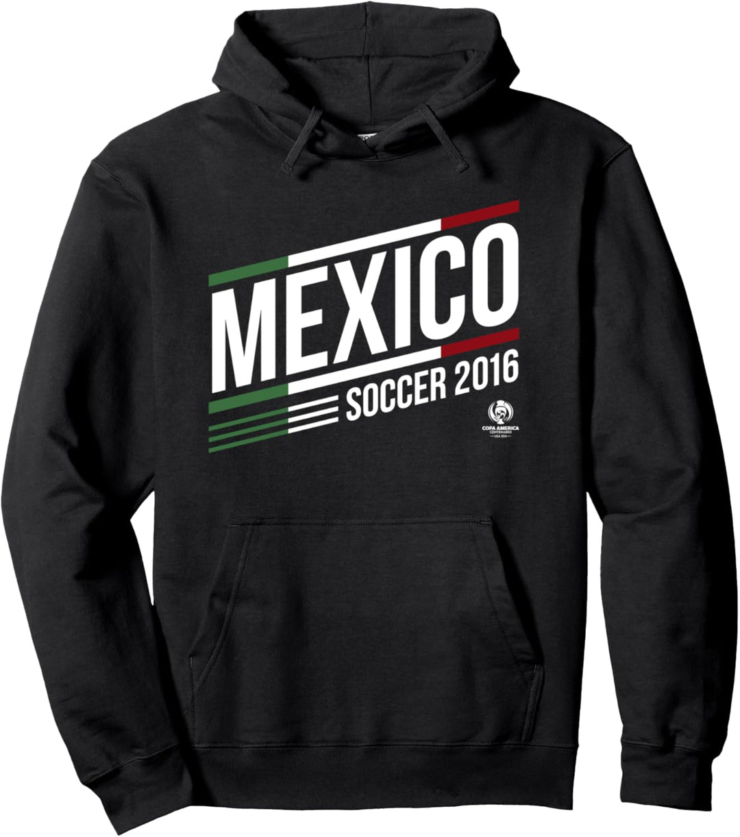 Mexico Soccer 2016 White Text Pullover Hoodie