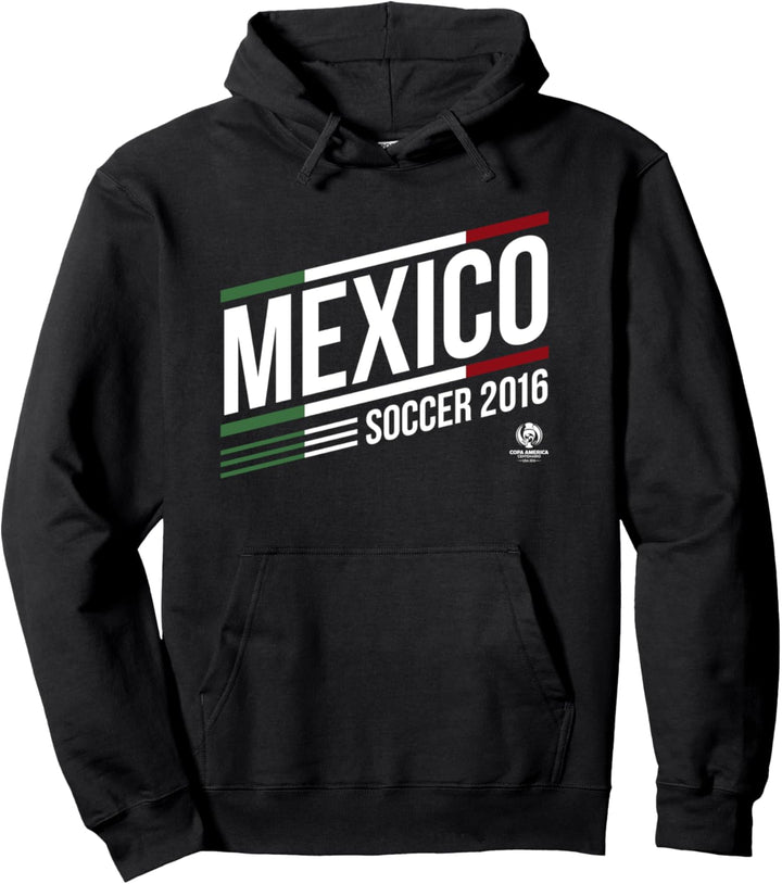 Mexico Soccer 2016 White Text Pullover Hoodie