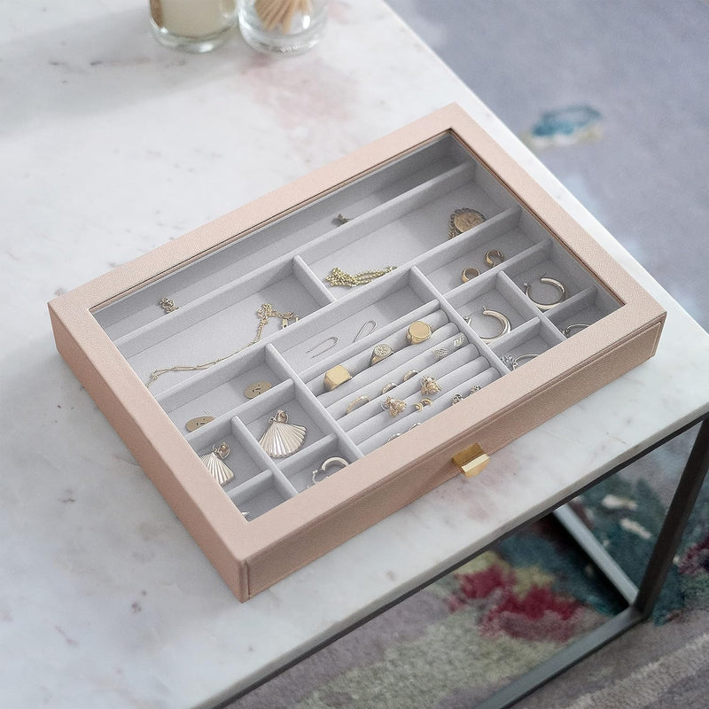 Stackers Blush Supersize Jewellery Box Display Drawer Blush Pink, Blush Pink