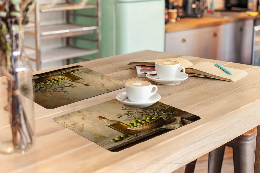 KitchenYeah© Platzsets Abwaschbar 6-Teilig 45x30 cm Tischsets Platzdeckchen Platzset Unterlage Tisch