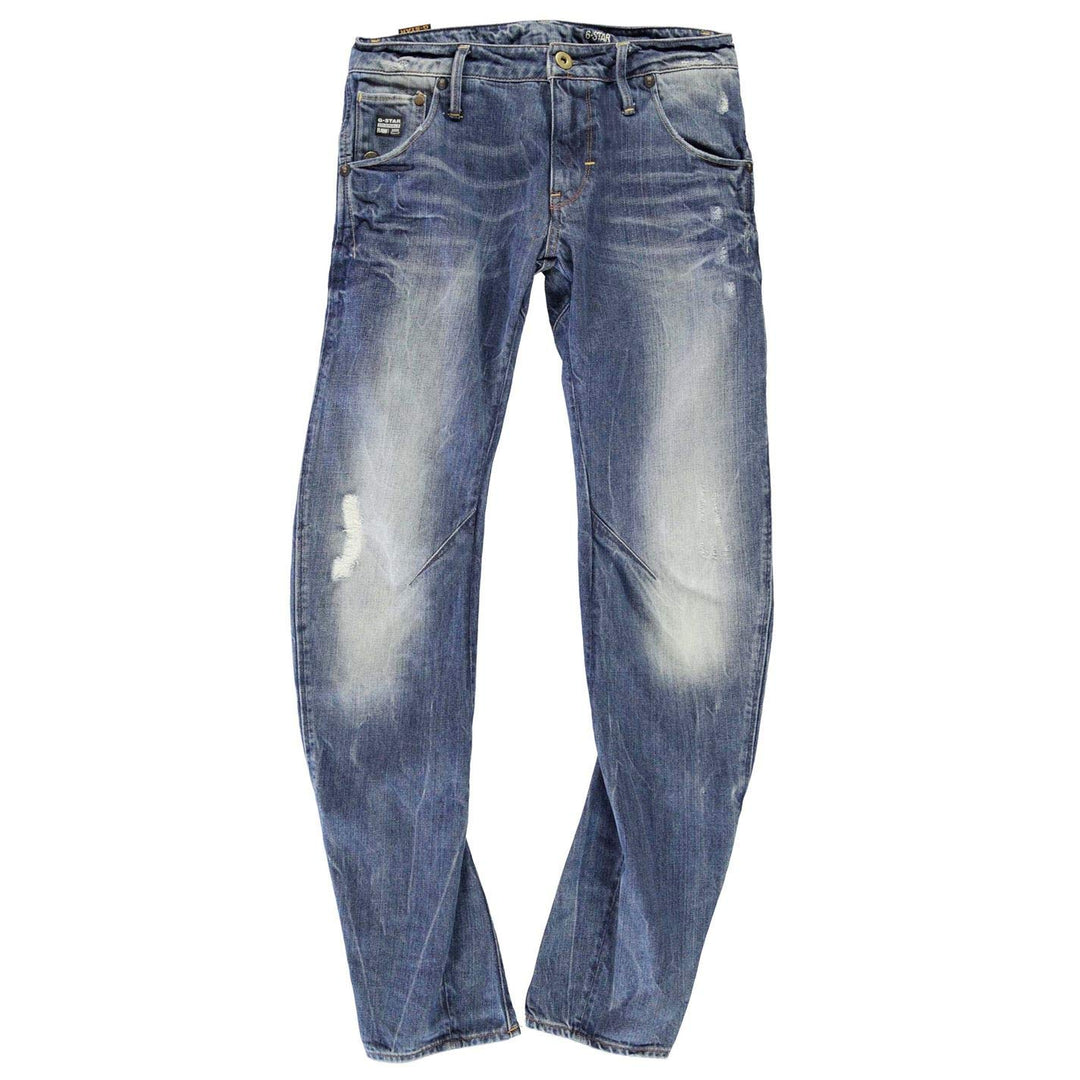 G-STAR Herren Arc 3D Slim Jeans 27W / 34L Blau (Medium Aged Destroy 50783-5773-3142), 27W / 34L Blau
