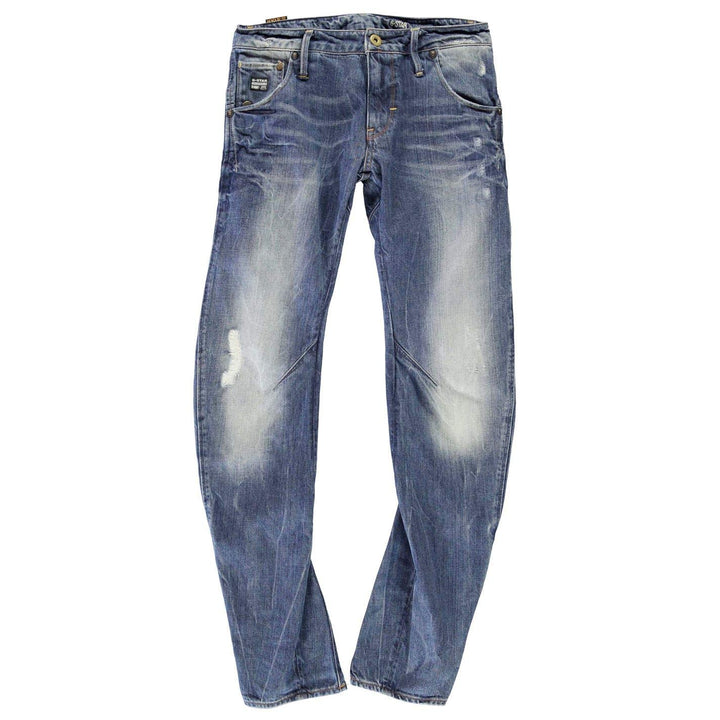 G-STAR Herren Arc 3D Slim Jeans 27W / 34L Blau (Medium Aged Destroy 50783-5773-3142), 27W / 34L Blau