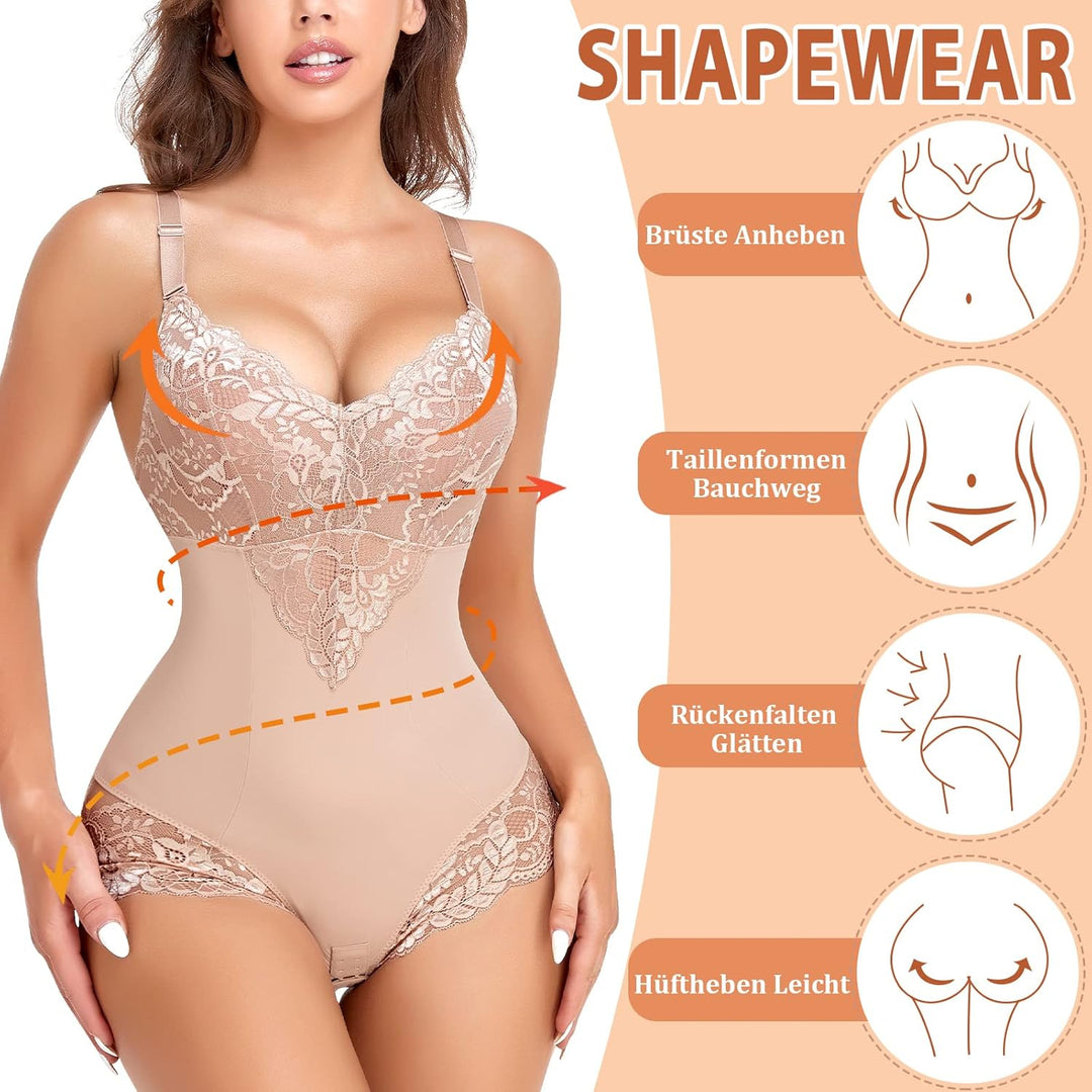 Shapewear Damen Bauchweg Body Shaper Miederslip Shaping Bodysuits Leicht Figurformende Unterwäsche U