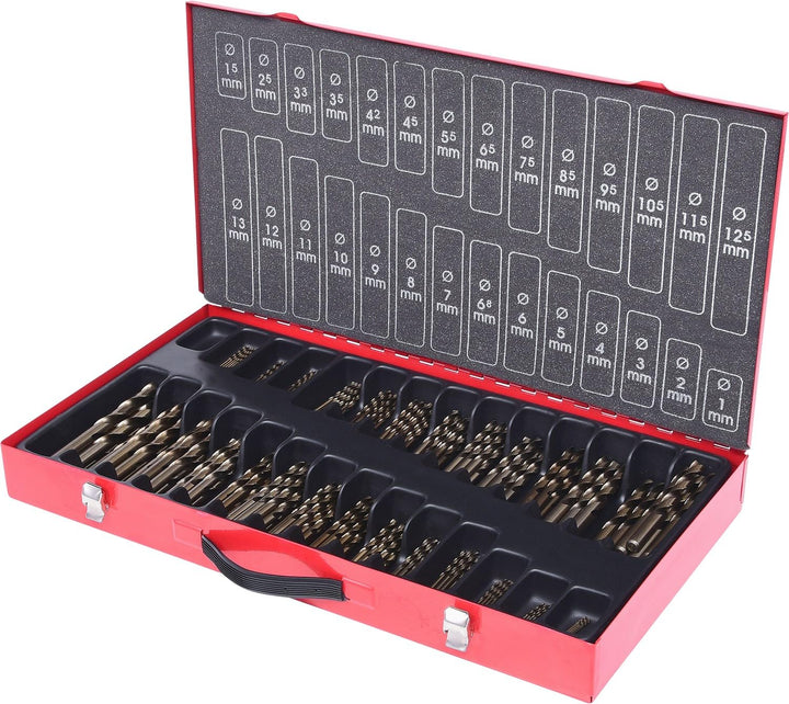 KS Tools 330.3650 HSS-G Co 5 Spiralbohrer-Satz, 230-tlg., 1-13mm