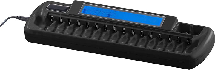 tka Köbele Akkutechnik Ladegerät AAA: Ladegerät für 16 AA(A)-Akkus und 2 9-Volt-Blöcke, LCD-Display