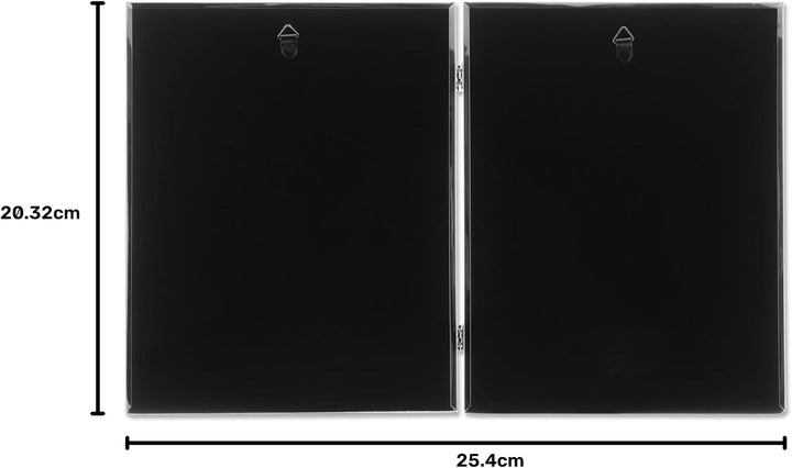 Lawrence Frames Doppel-Bilderrahmen, 20,3 x 25,4 cm, mit Scharnier und Perlenbordüre Silber 8x10 Dou