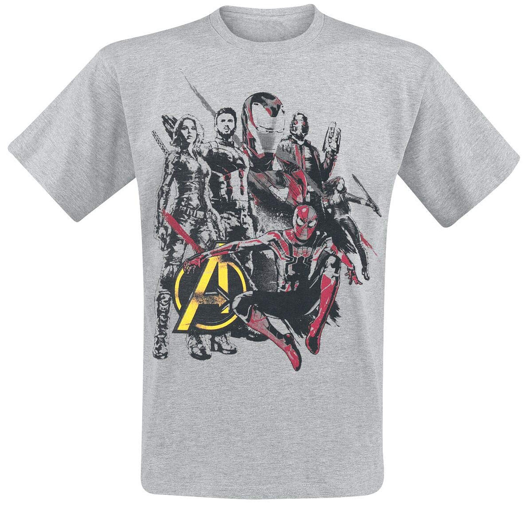 Bioworld EU Herren Marvel Comics Avengers T-Shirt XL Grau (Grau Grau), XL Grau (Grau Grau)