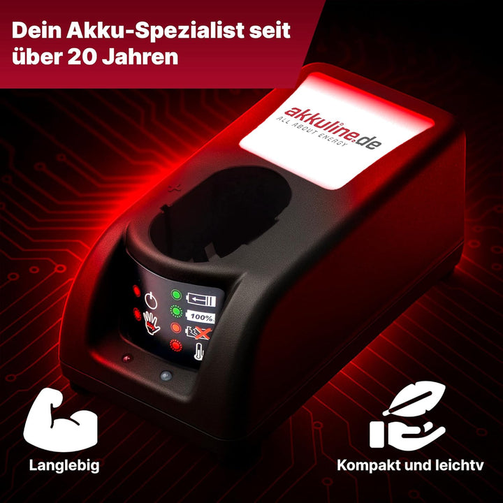 Ersatz-Ladegerät passend für Gesipa 12V NiCd/NiMH Werkzeug-Akkus (kein Original Gesipa)