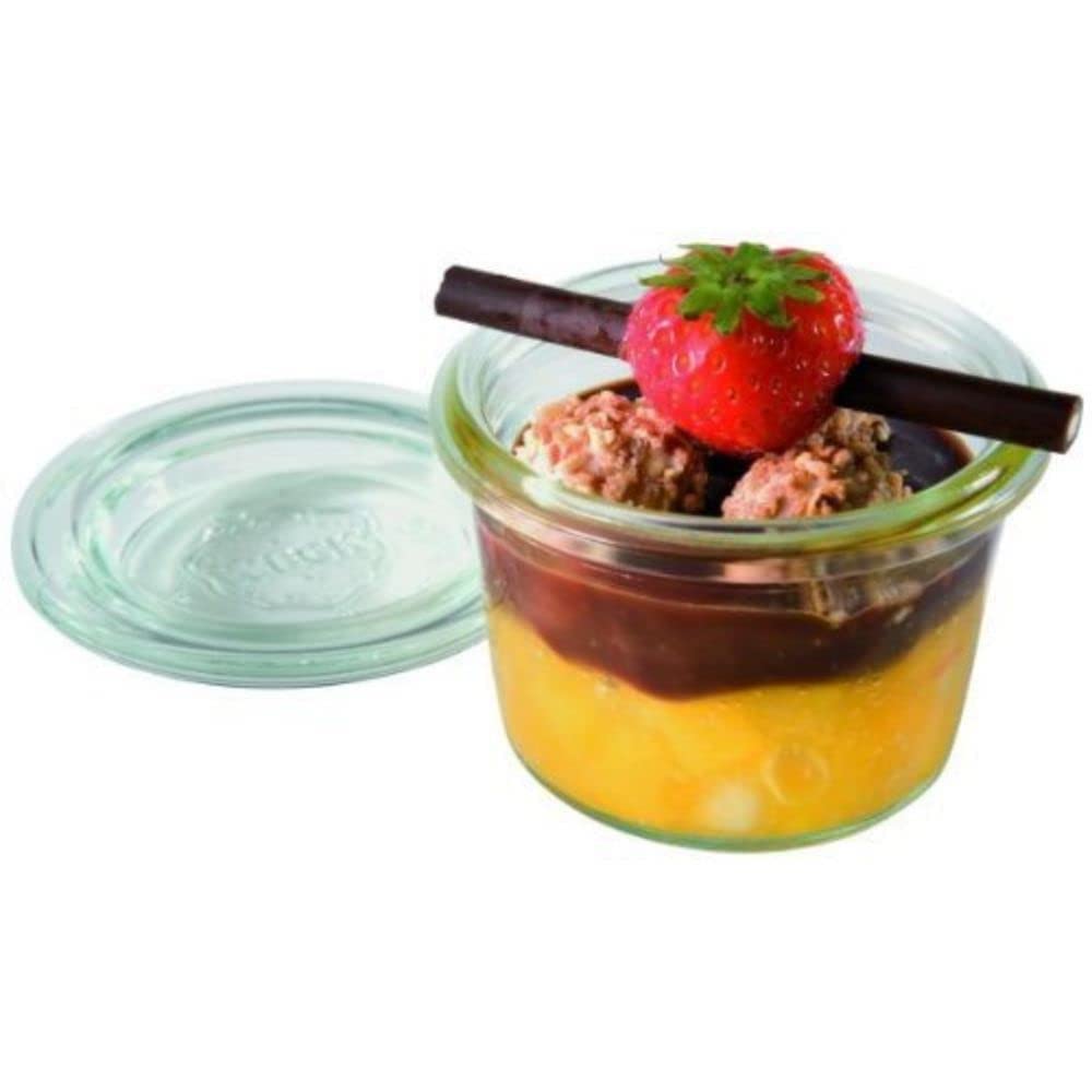 APS 12 Original WECK Gläser 80 ml mit Deckel, Ø 6 cm, H: 5,5 cm, Mini-Sturzform mit Glasdeckel, Einm