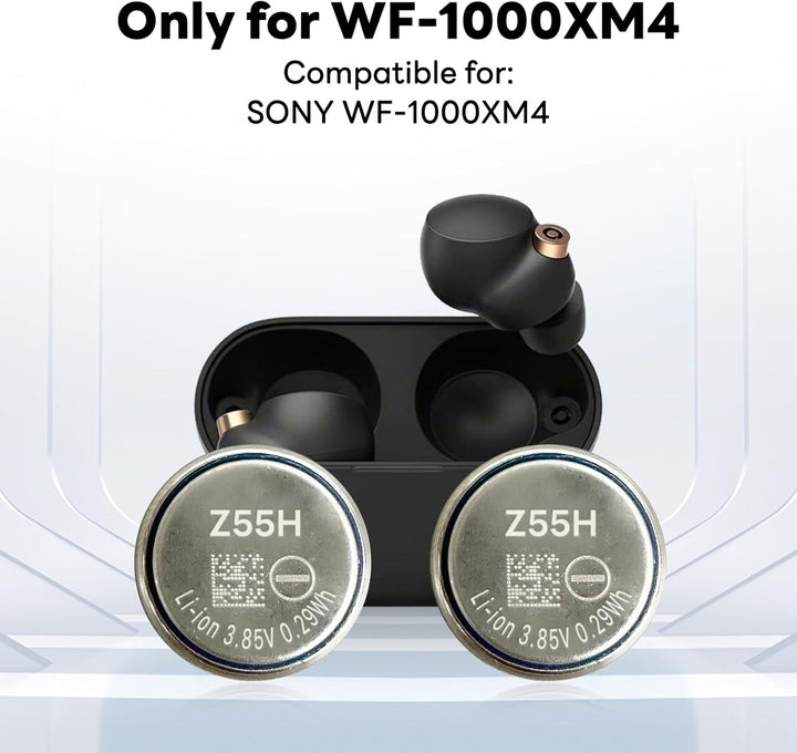 𝟮𝟬𝟮6 𝗡𝗲𝘄 𝗨𝗽𝗴𝗿𝗮𝗱𝗲𝘀 2er-Pack Z55H 75-mAh-Akku, kompatibel mit Sony Headset WF-1000XM4, Truly Wireless