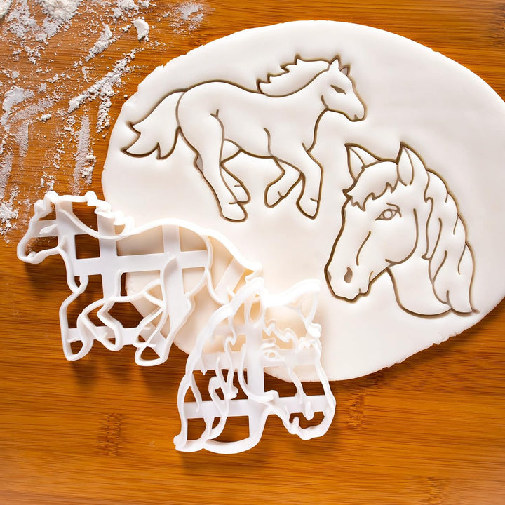 2er Pferd Ausstechformen (Formen: Pferdekopf und Laufendes Pferd), 2 Teil