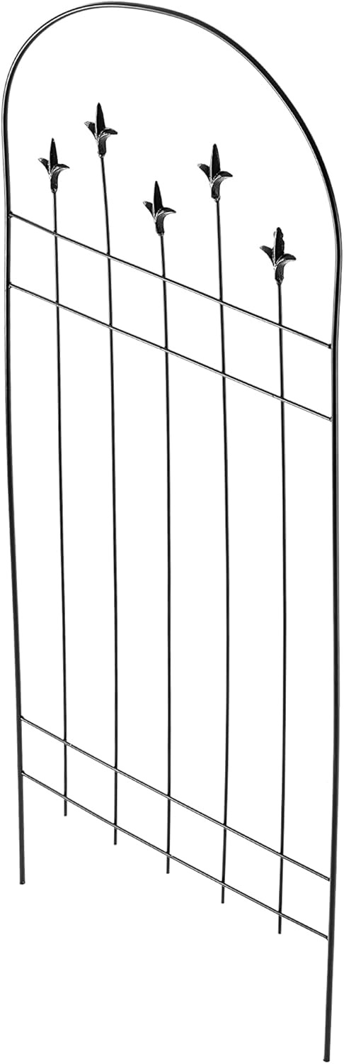 KADAX 2er Set Metall Rankgitter 50 x 140 cm, Kletterhilfe für Pflanzen, Rankspalier aus pulverbeschi