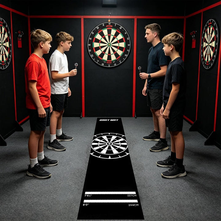 Dart Teppich Dartmatte Mit Abwurflinie Und Oche-System, Professioneller Dart Teppich Für Bodenschutz