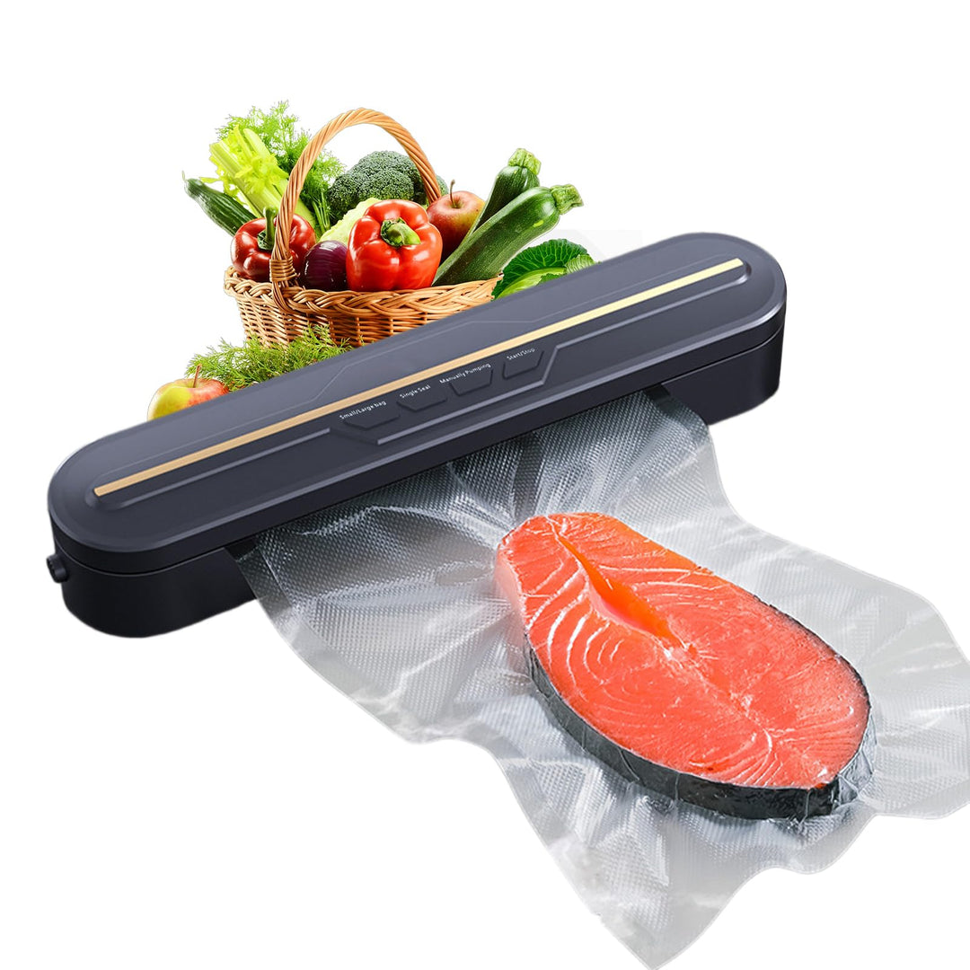 Vakuumiergerät, Automatischer Vakuumierer mit 10 Vakuumbeuteln Folienschweissgerät für die Konservie