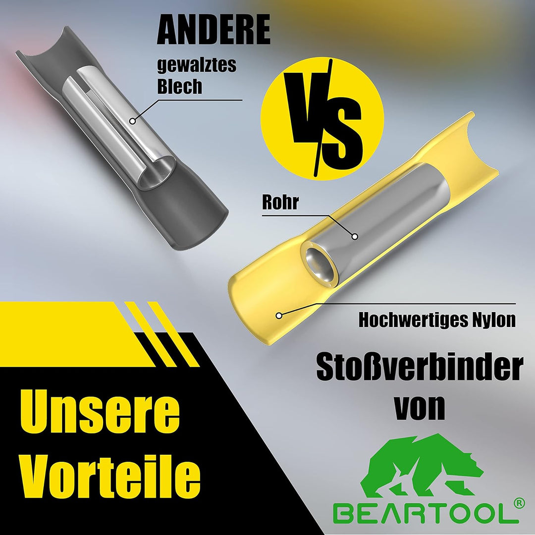 BEARTOOL® Kabelschuhe Set (580 Teile 36 Typen) Flachsteckhülsen, Flachstecker, Kabelverbinder Set, Q