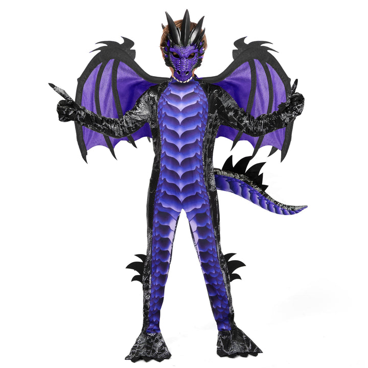 Spooktacular Creations Kind Jungen Drachenkostüm, Drachenflügel und Maske, Halloweenanzug Drachenanz