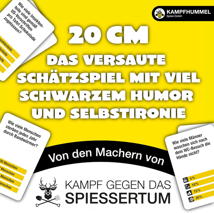 Kampf gegen das Spiessertum Zwanzig Zentimeter – Das versaute Schätzspiel | Witziges Schätz- und Rat