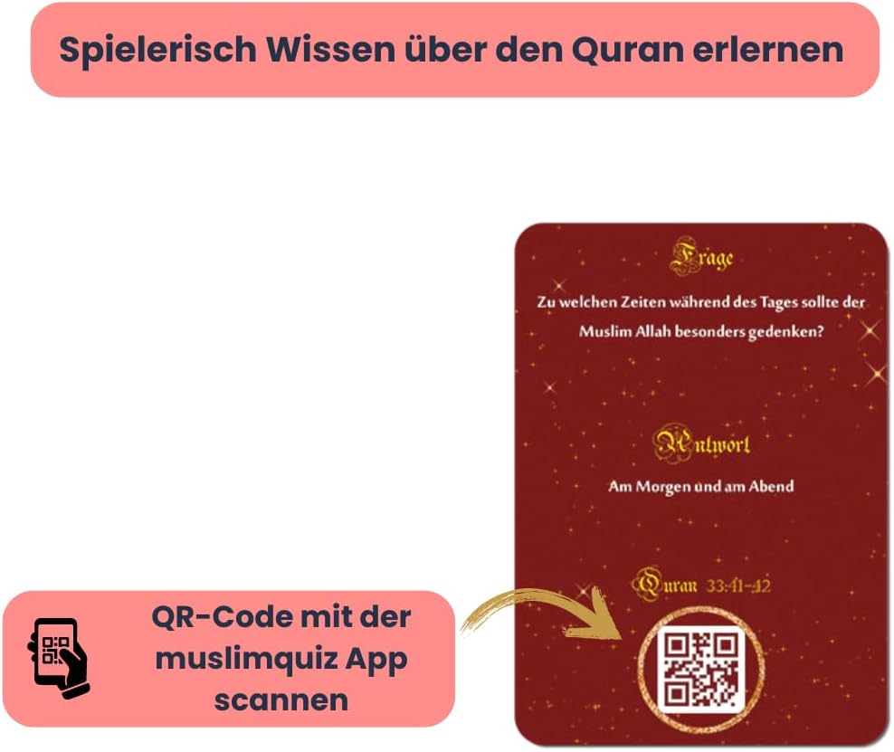 Islamisches Geschenk Spiel Quiz Quran Fragen über Koran und Islam inklusive eigene muslimquiz App (A