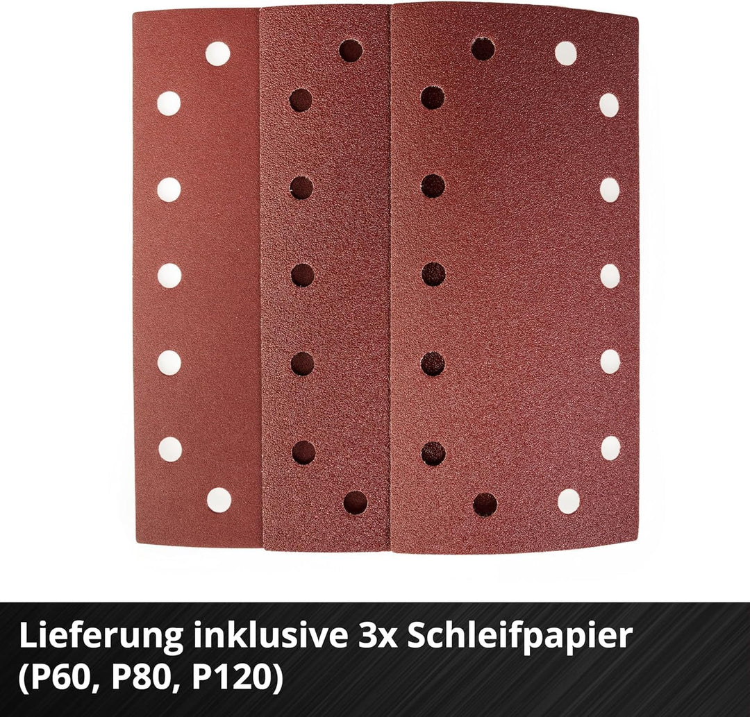 Einhell Akku-Schwingschleifer TE-OS 18/230 Li Solo (Drehzahlelektronik, Micro-Klett, Fussplatte aus