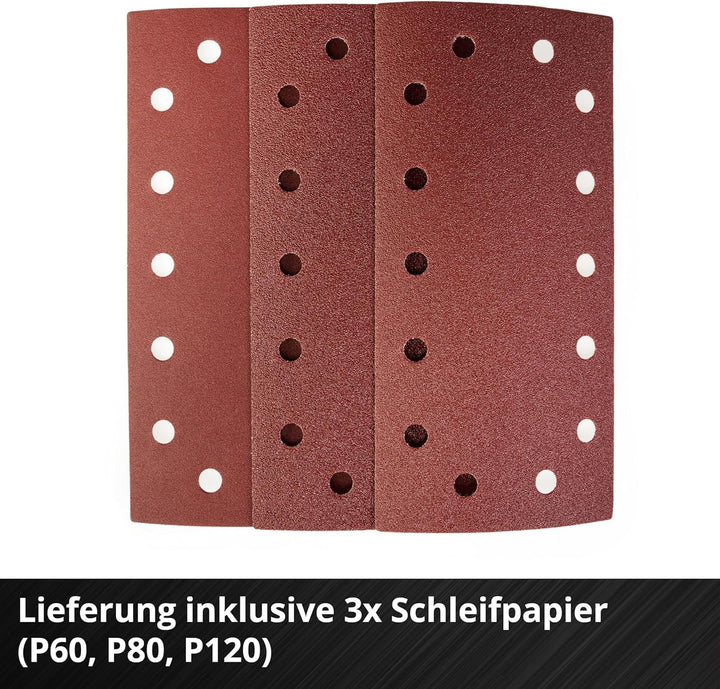 Einhell Akku-Schwingschleifer TE-OS 18/230 Li Solo (Drehzahlelektronik, Micro-Klett, Fussplatte aus