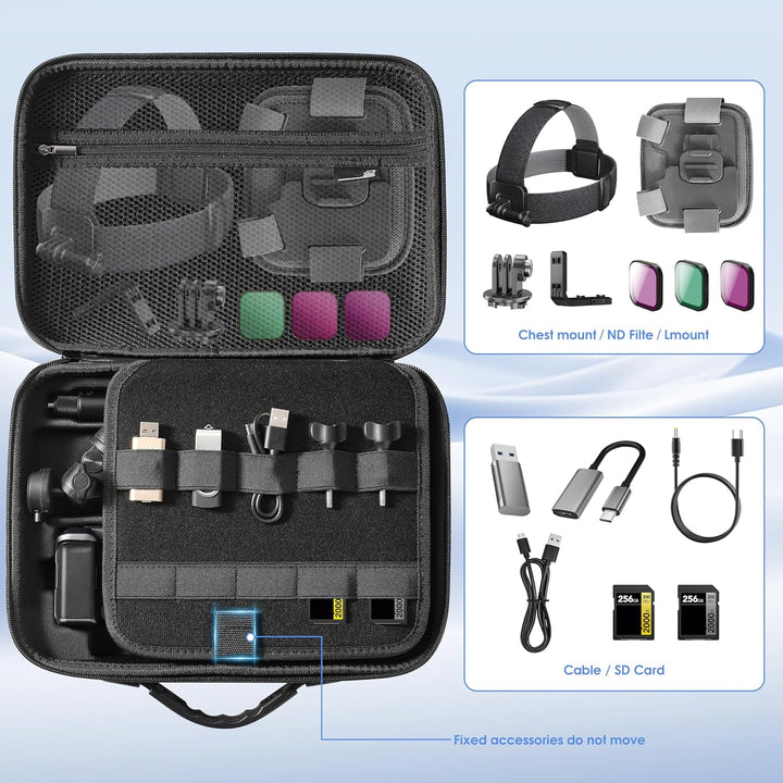 Tragetasche für Insta360 ACE Pro/Ace Pro 2 Xplorer Griff Kit Zubehör Case Aufbewahrung Reisetasche T