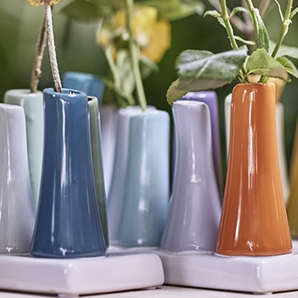 Chive,Pooley 2, einzigartige rechteckige Keramik-Blumenvase, kleine Knospenvase, dekorative Blumenva