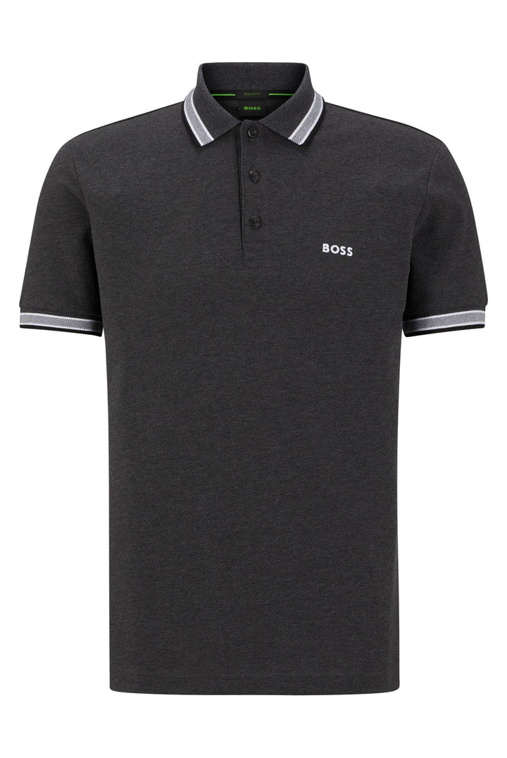BOSS Herren Paddy Paddy Poloshirt aus Baumwoll-Piqué S Charcoal10, S Charcoal10