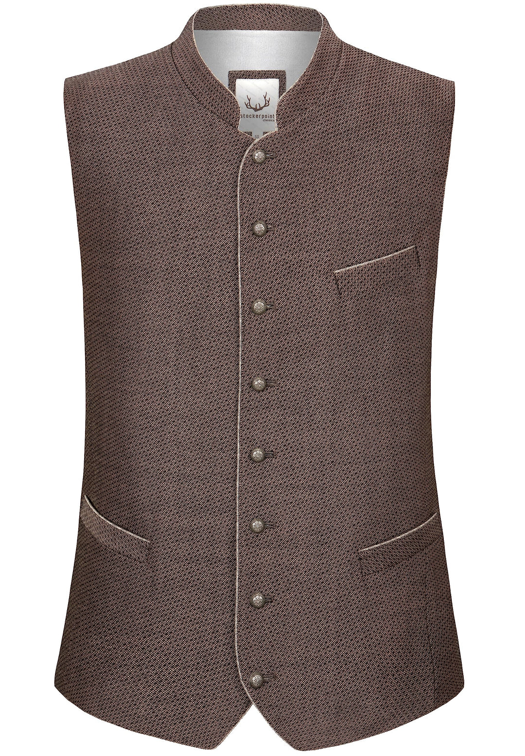 Stockerpoint Herren Loris Trachtenweste 46 braun, 46 braun