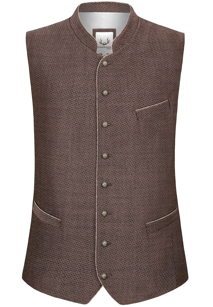 Stockerpoint Herren Loris Trachtenweste 46 braun, 46 braun
