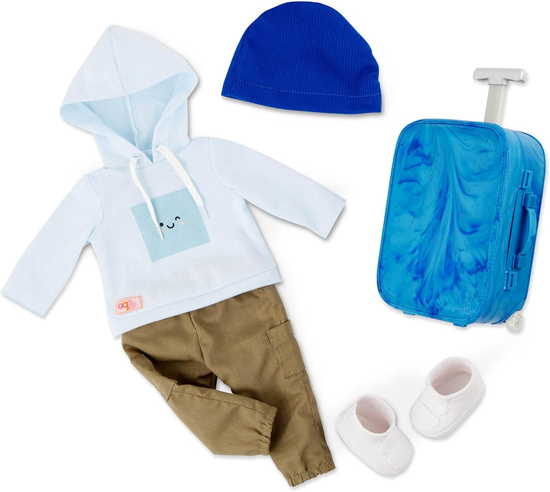 Our Generation – Milo – 46 cm Junge Puppe – Lebensechte haselnussbraune Augen & lockiges braunes Haa