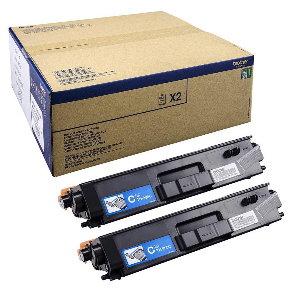 Brother TN-900CTWIN Toner für HL-L9200CDWT MFC-L9550CDWT, cyan
